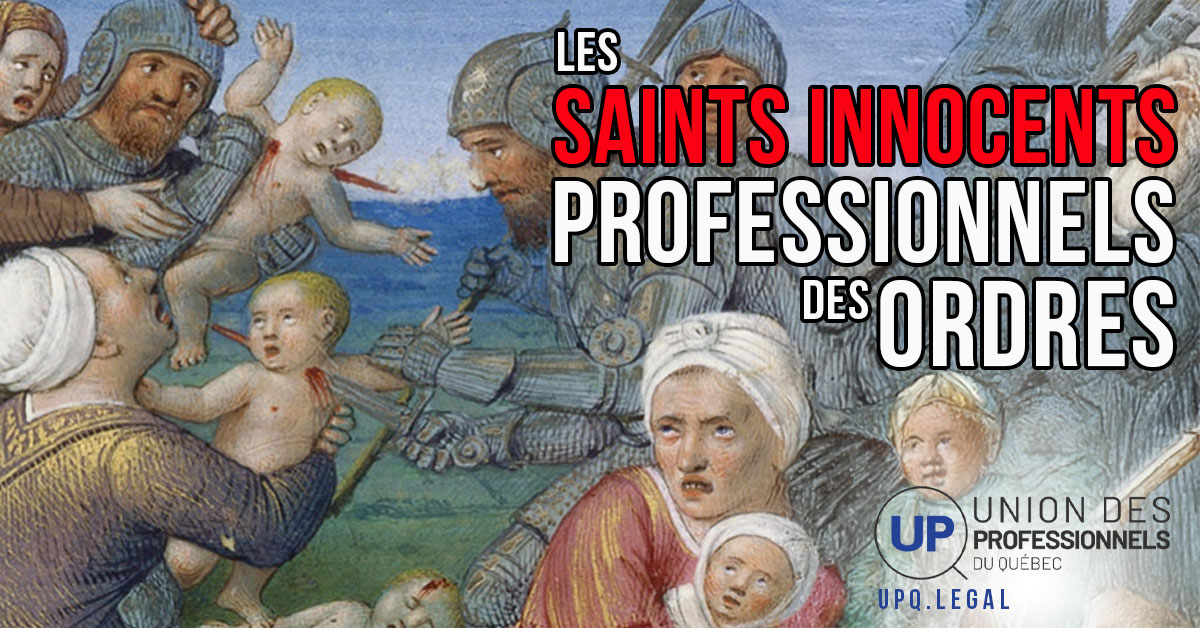 Les Ordres professionnels s'en prennent impunément aux professionnels (ingénieurs, médecins, avocats, psychologues, vétérinaires...) qui n'ont rien fait de mal ou de grave